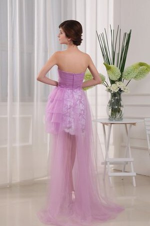 Robe de cocktail bref à la mode en tulle ruché ligne a