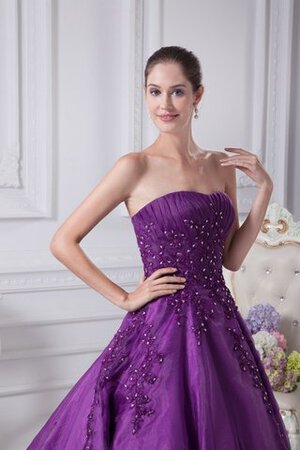 Robe de quinceanera cordon avec perle ligne a col en forme de cœur ruché