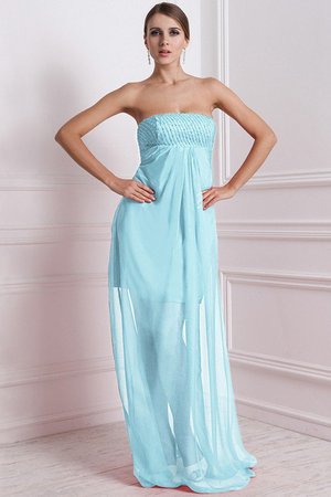 Robe demoiselle d'honneur longue fermeutre eclair de bustier avec perle de princesse