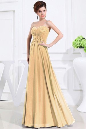 Robe demoiselle d'honneur plissé naturel de princesse avec chiffon jusqu'au sol