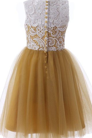 Robe cortège fille bref avec zip en tulle manche nulle ligne a