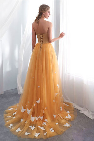 Robe de bal absorbant en tulle cordon avec sans manches de traîne courte