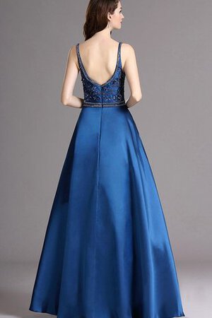 Robe de bal brillant en satin de mode de bal avec sans manches de tour de ceinture en haute