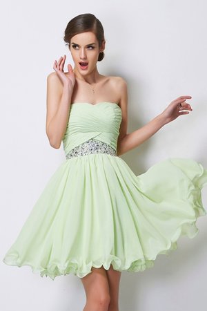 Robe fête de la rentrée bref naturel manche nulle de princesse avec chiffon