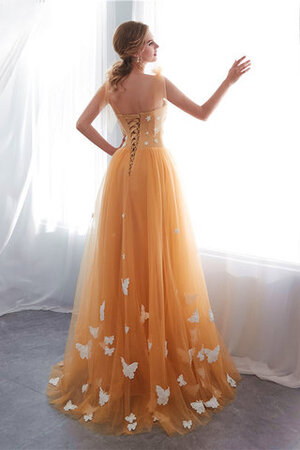 Robe de bal cordon en satin textile en tulle fascinant longue