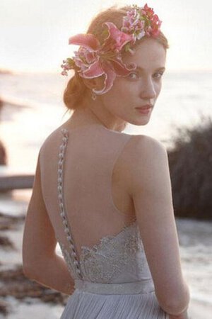 Robe de mariée plissage romantique ligne a avec chiffon boutonné