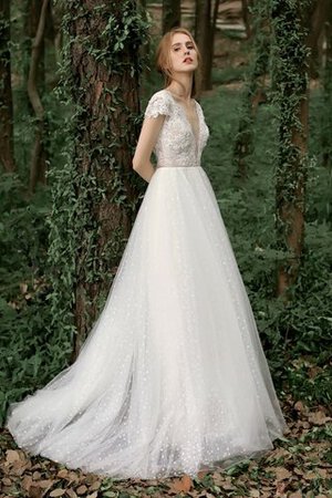 Robe de mariée brillant à la mode vintage romantique naturel