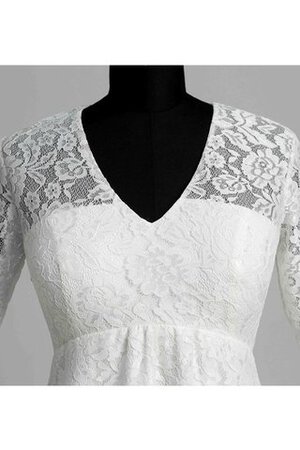 Robe de mariée humble de tour de ceinture empire ligne a ruché avec décoration dentelle