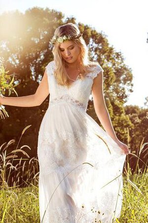 Robe de mariée plissé intemporel en plage en grandes tailles fermeutre eclair