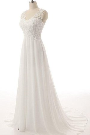 Robe de mariée classique avec broderie appliques avec fleurs col en forme de cœur