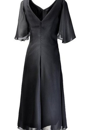 Robe de graduation plissage ligne a avec perle avec zip en chiffon