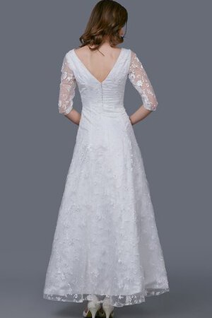 Robe de mariée impressioé longue delicat jusqu'à la cheville a-ligne