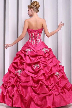 Robe de quinceanera naturel en satin avec lacets avec perle de mode de bal