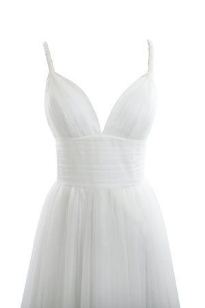 Robe de mariée formelle simple romantique avec sans manches de bustier