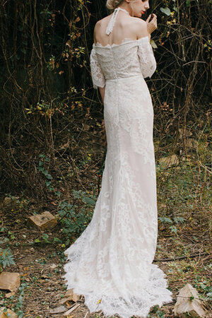 Robe de mariée a plage frappant de bustier textile en tulle naturel