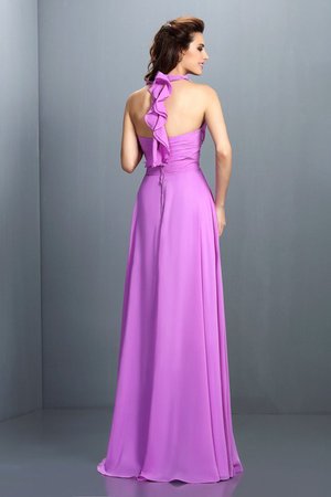 Robe demoiselle d'honneur plissage naturel de dos nu avec chiffon fermeutre eclair