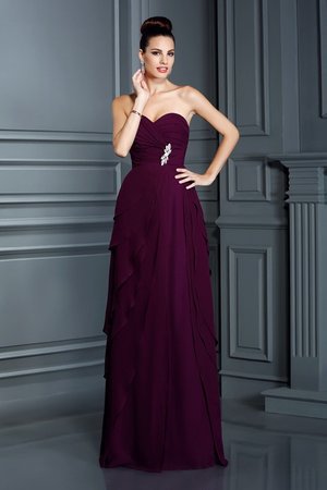 Robe de soirée longue avec zip ligne a de lotus de princesse