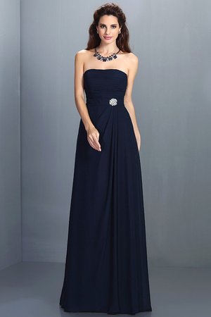 Robe demoiselle d'honneur avec zip ligne a de princesse jusqu'au sol avec chiffon