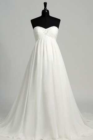 Robe de mariée romantique attirent enceinte de col en cœur fermeutre eclair