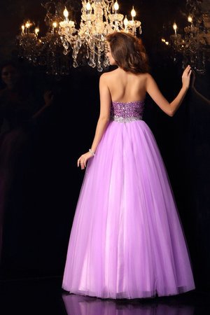 Robe de quinceanera longue manche nulle de col en cœur avec zip de mode de bal