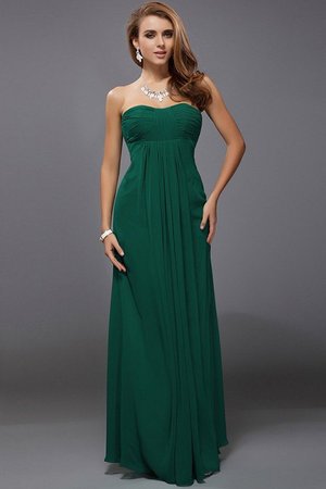 Robe demoiselle d'honneur en chiffon manche nulle de bustier jusqu'au sol en forme