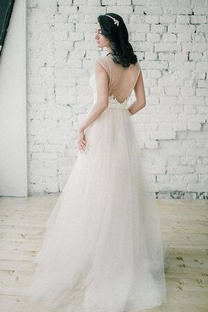 Robe de mariée romantique textile en tulle de traîne courte manche nulle ligne a