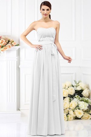 Robe demoiselle d'honneur de princesse avec zip de bustier avec chiffon avec ruban