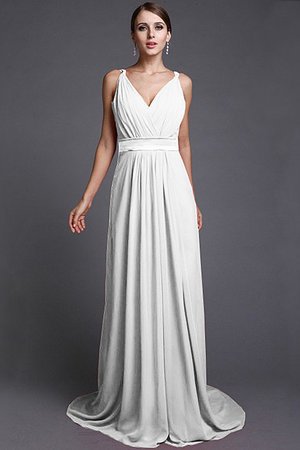 Robe demoiselle d'honneur naturel longue avec chiffon ligne a de lotus