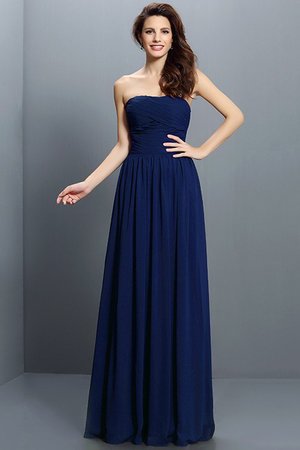 Robe demoiselle d'honneur plissage de bustier manche nulle de princesse en chiffon