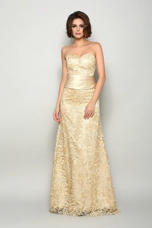 Robe mère de mariée longue fermeutre eclair jusqu'au sol manche nulle a-ligne