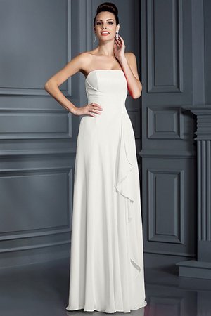 Robe demoiselle d'honneur longue avec chiffon avec perle de princesse a-ligne