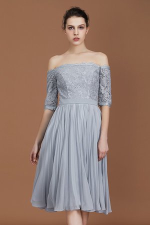 Robe demoiselle d'honneur en chiffon jusqu'au mollet de princesse charmant naturel