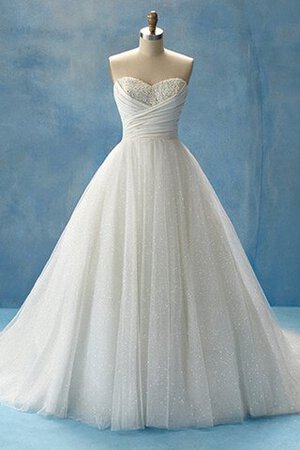 Robe de mariée ruché en dentelle avec fronce avec sans manches croisade