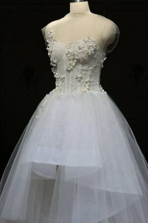 Robe de mariée à la mode facile fermeutre eclair de traîne moyenne manche nulle