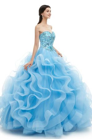 Robe de quinceanera col en forme de cœur magnifique en satin de lotus delicat