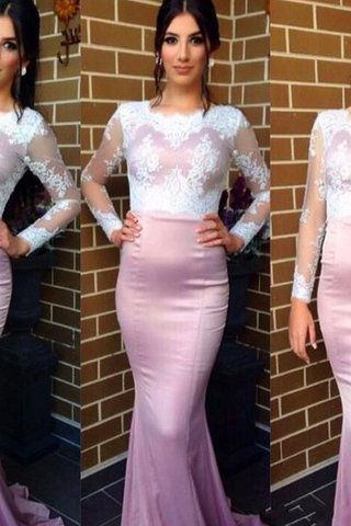 Robe de bal sexy au niveau de cou de sirène appliques avec manche longue