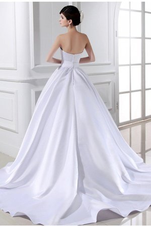 Robe de mariée longue de bustier en satin de mode de bal fermeutre eclair