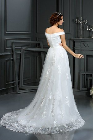 Robe de mariée naturel longue de traîne moyenne fermeutre eclair de princesse