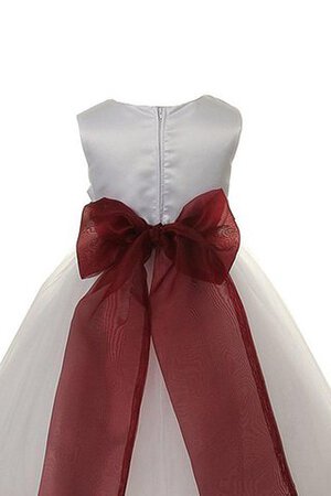 Robe cortège fille plissé textile en tulle encolure en carré avec manche courte ligne a