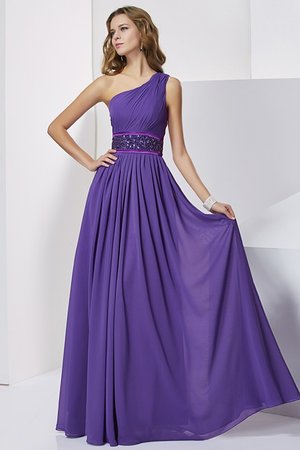 Robe de bal longue avec perle manche nulle d'empire longueur au niveau de sol