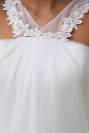 Robe de mariée nature facile sexy au niveau de genou avec chiffon