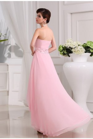 Robe de bal a-ligne haut bas manche nulle de col en cœur avec chiffon