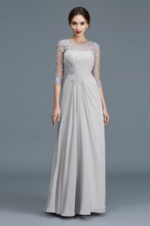 Robe mère de mariée naturel de lotus ligne a en chiffon longueur au niveau de sol