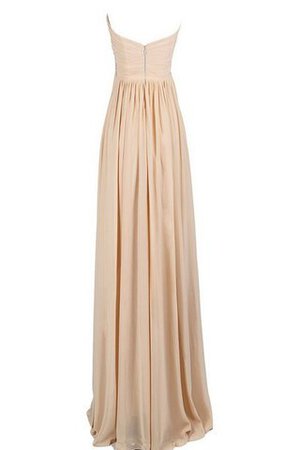 Robe demoiselle d'honneur plissage jusqu'au sol fermeutre eclair a-ligne avec chiffon