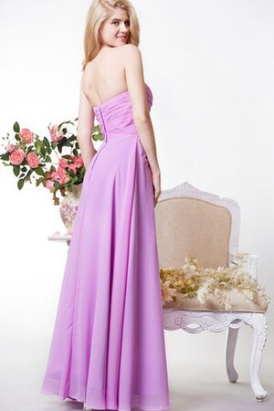 Robe demoiselle d'honneur romantique facile longue avec chiffon de bustier