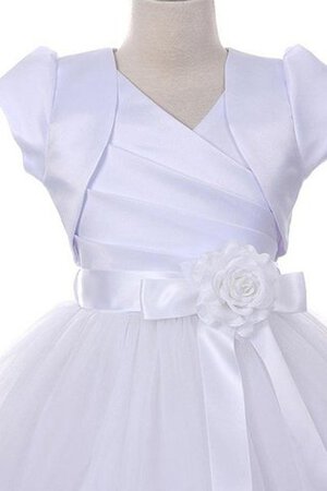 Robe cortège fille manche nulle avec jacket ligne a v encolure