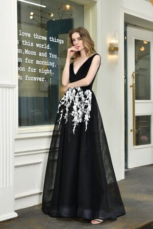 Robe de soirée en tulle avec sans manches fabuleux romantique naturel