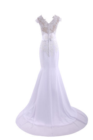 Robe de mariée romantique attirent lache avec bouton col en bateau