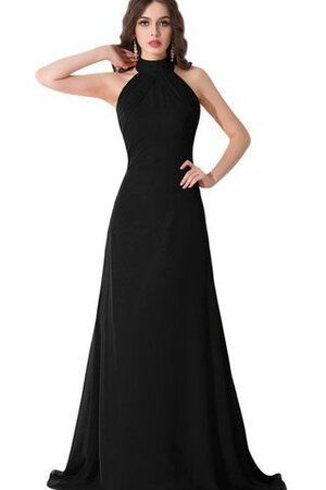 Robe mère de mariée plissage longue manche nulle en chiffon elevé