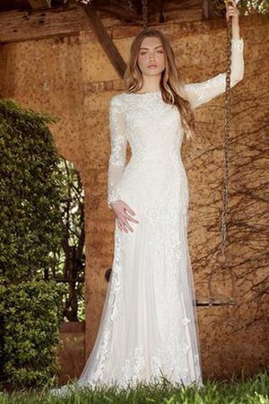 Robe de mariée delicat sexy fermeutre eclair de col bateau de traîne courte